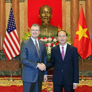 Tân đại sứ Mỹ trình quốc thư lên Chủ tịch nước Trần Đại Quang