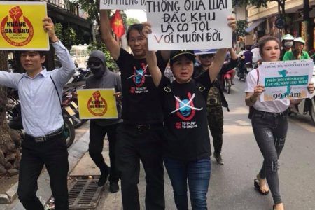 Biểu tình tại Hà Nội 10.6.2018
