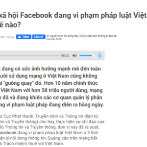Facebook phản bác lại tuyên bố của Chính phủ Việt Nam