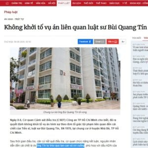 Interest group ignores Bui Quang Tin’s death