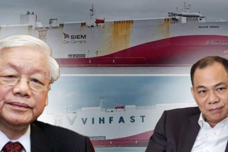 Con tàu mang chữ Vinfast – sơn hay photoshop