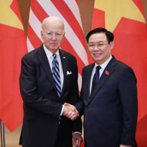 With what intention did Vietnamese top legislator Vuong Dinh Hue “slip his tongue” at President Joe Biden?