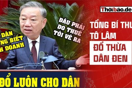 TỔNG BÍ THƯ TÔ LÂM ĐỔ THỪA DÂN ĐEN.