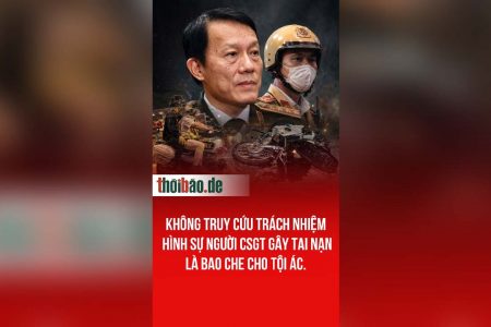 Không truy cứu trách nhiệm hình sự người CSGT gây tai nạn là bao che cho tội ác.