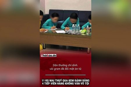 11kg mai thuý qua kem đánh răng, 4 tiếp viên hàng không vẫn vô tội.