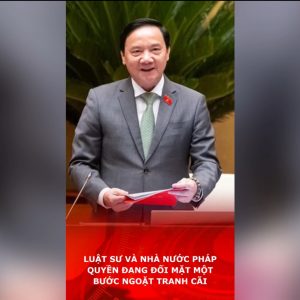 Luật Sư và nhà nước pháp quyền đang đối mặt một bước ngoặt tranh cãi.