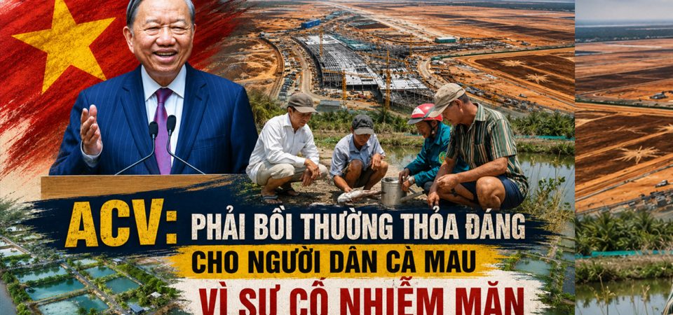 ACV: Phải bồi thường thỏa đáng cho người dân Cà Mau vì sự cố nhiễm mặn.