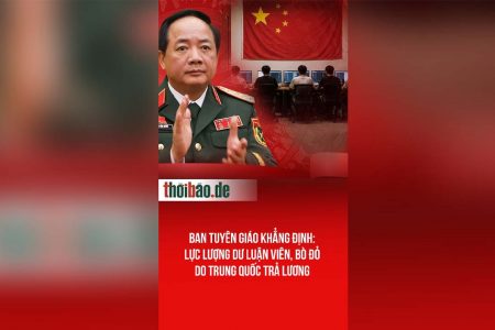 Ban Tuyên giáo khẳng định: Lực lượng Dư luận viên, bò đỏ do Trung Quốc trả lương