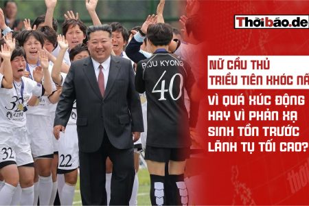 Nữ cầu thủ Triều Tiên khóc nấc vì quá xúc động hay vì phản xạ sinh tồn trước Lãnh tụ tối cao?