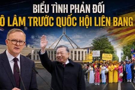 Biểu tình phản đối Tô Lâm trước Quốc hội liên bang Úc