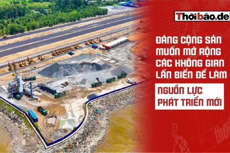 Đảng Cộng sản muốn mở rộng các không gian lấn biển để làm nguồn lực phát triển mới