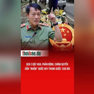 Gen Z đặt hoa: Phản động, chính quyền gắn “nhầm” quốc huy Trung Quốc: Xoá bài
