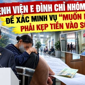 Bệnh viện E đình chỉ nhóm cán bộ để xác minh vụ “Muốn nhanh phải kẹp tiền vào sổ”