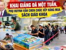 Khai giảng đã một tuần, phụ huynh vẫn chen chúc xếp hàng mua sách giáo khoa