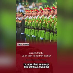 TP HCM tăng thu nhập cho công an, quân đội