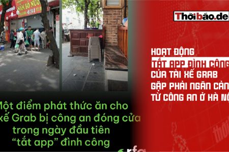 Hoạt động „tắt app“ đình công của tài xế Grab gặp phải ngăn cản từ công an ở Hà Nội