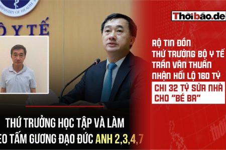 Rộ tin đồn thứ trưởng bộ y tế Trần Văn Thuấn nhận hối lộ 160 tỷ, chi 32 tỷ sửa nhà cho “bé ba”