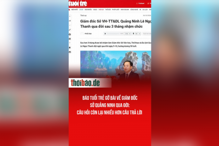 Báo Tuổi Trẻ gỡ bài về giám đốc sở Quảng Ninh qua đời: Câu hỏi còn lại nhiều hơn câu trả lời