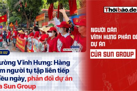 Người dân Vĩnh Hưng phản đối dự án của Sun Group